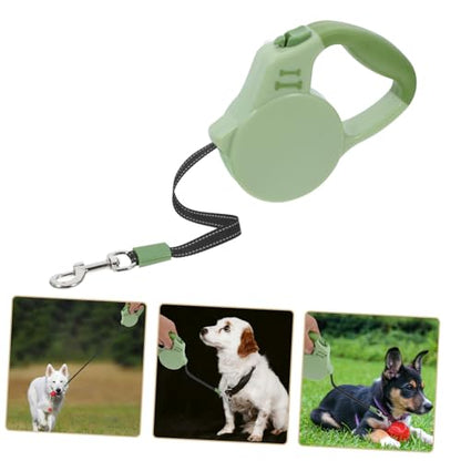 VANZACK Reflective Retractable Dog Leash with Brake Lock System for Small to Medium Breeds Stylish Design for Daily Walks Nylon Tape for Corgis and Cats