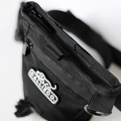 Callieco Mini Dog Treat Pouch with Magnetic & Zipper Closure | Small Waist Belt Training Behavior Aid Bag for Dog Walking with Poop Bag Dispenser (Black) - color: Black