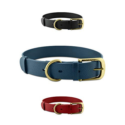Tuff Pupper Classic Heavy Duty Dog Collar | 10x Stronger Than Leather | 100% Waterproof & Odor Proof Dog Collar | Tough Rust-Proof All Metal Hardware - color: Midnight Blue