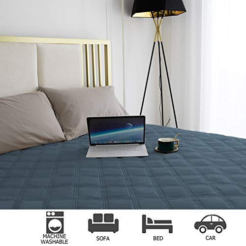 Ameritex Waterproof Dog Bed Cover Pet Blanket with Anti-Slip Back for Furniture Bed Couch Sofa - color: Navyblue, size: 30x53 Inch (Pack of 1)