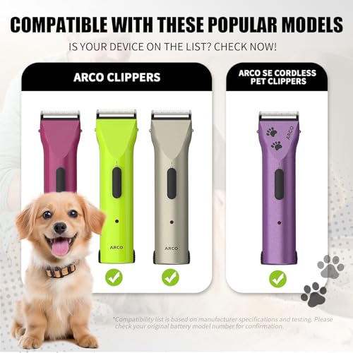 Replacement Battery Compatible with Wahl Arco SE Pet Clipper, 4-Pack | 2.4V 2100mAh NiMH rechargeable cell for grooming. Replaces parts 0114-300, 1854-7988. Check your clipper model before buy. - color: 4 Packs