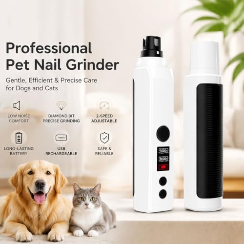 Silent Groom Pro, 2026 New Silent Pet Nail Grinder, Dog Silent Nail Grinder for Dogs Silent Dog Nail Trimmer, Rechargeable USB Charging Electric Pet Nail Grinder Nail File for Pet (#01) - color: #01
