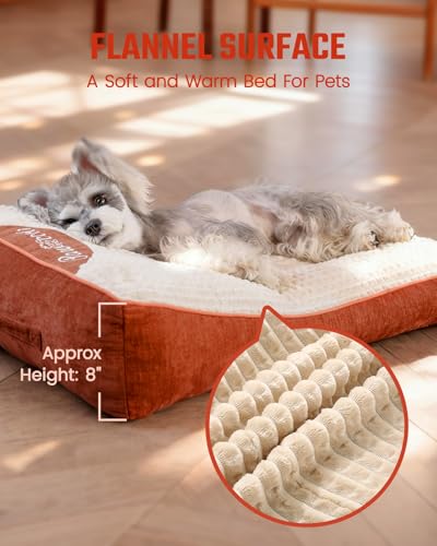 Orthopedic Dog Bed,Cat Beds for Indoor Cats - Comfy Flat Puppy Beds with Removable Washable Cover, Small Dog Bed, Pet Mat Suitable for Pet Up to 30 lbs(30''×20''×5'') - size: 30''×20''×5''