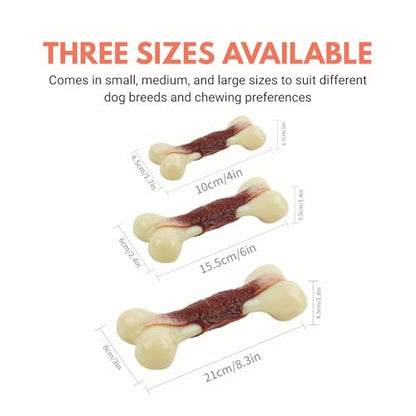 Consumable Corner - Super Nylon Dog Chew Bone - Beef Flavor Infused - for Teething & Aggressive Chewers - Long Lasting Durable Material - Safe for All Dogs - Small - 1 Bone - size: Small