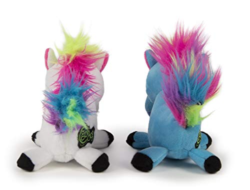 goDog (2 Count) Magical Creatures Unicorn Squeaky Plush Dog Toy, Chew Guard Technology - Blue/White, Small - size: Small, style: Unicorns, 2-Pack