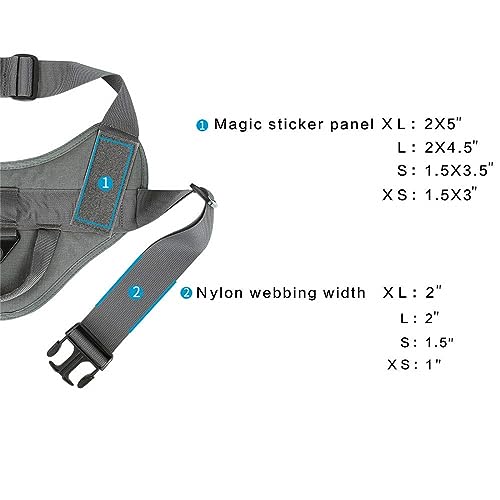 EXCELLENT ELITE SPANKER Tactical Dog Vest Training Military Patrol Service Dog Harness Easy Control Adjustable No-Pull Nylon Pet Harness with Handle for Small Medium Large Dogs(Grey-S) - color: Grey, size: S