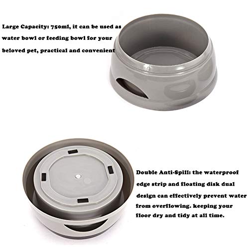 Love Dream No Spill Dog Water Bowl, No Drip Dog Slow Water Feeder No Slip Vehicle Carried Pet Water Dispenser 25 oz with Floating Disk Slow Drinking Bowl for Dogs Cats (Blue) - color: Blue