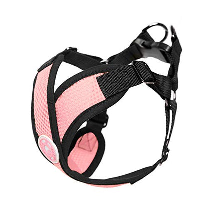Gooby - Comfort X Step-in Harness, Choke Free Small Dog Harness with Micro Suede Trimming and Patented X Frame, Pink, X-Large - color: Pink, size: X-Large