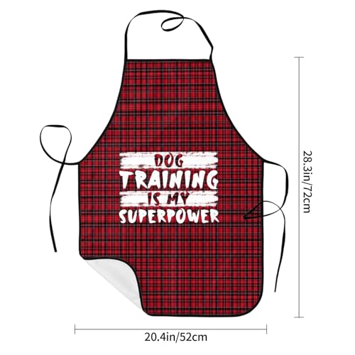 Dog Training is My Superpower Apron for cooking with Pockets Women Men Kitchen Chef Funny Aprons
