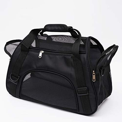 MuchL Pet Carrier Soft-Sided Carriers for Cat Carriers Dog Carrier for Small Medium Cats Dogs Puppies Pet Carrier Airline Approved Cat Dog Pet Travel Carrier (Small, Black) - color: Small-Black