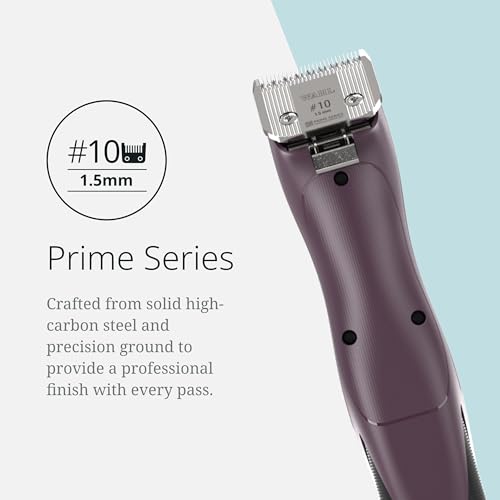 Wahl Pro Animal Wide Prime Series Blades - Professional Fine Tooth Pet Clipper for Horse, Cat & Dog Grooming - Made from High-Carbon Steel - #10, 1.5mm - size: #10