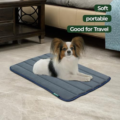 BALANCE Dog Crate Pad, Dog Foam Crate Mat Kennel Pad, Washable Water-Resistant Pet Bed Flat Dogs Cage Mat for Medium Dogs, 2 Packs - color: Dusty Blue, 2 Packs, size: 30.0"L x 19.0"W x 0.8"Th