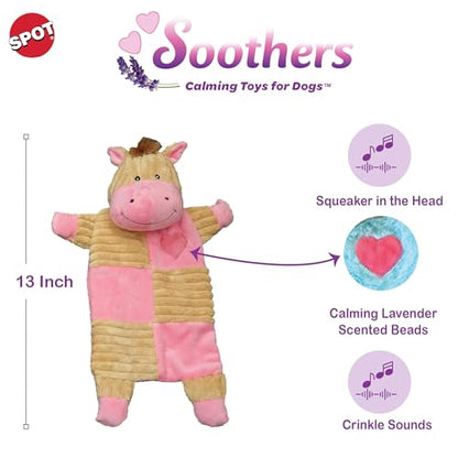 SPOT Soothers Crinkle Paper Dog Toy - 13in Stuffing-Free Calming Plush with Crinkle, Lavender Scent & Squeaker, Anxiety Relief for Dogs - 1 of 3 Animal Designs, Sent at Random
