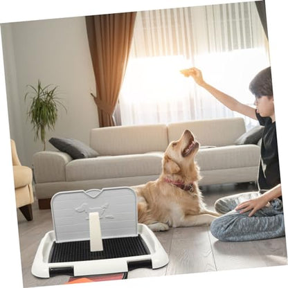 Plastic Puppy Toilet Tray with Splashproof Design for Indoor Dog Potty Training Wear Resistant Pet Potty Holder for Small and Medium Dogs at Home Office Bathroom