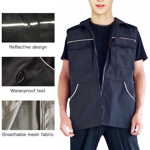 Reflective Dog Trainer Jacket with Multi Pockets Adjustable Waist Drawstring Handler Training Clothes - size: XL
