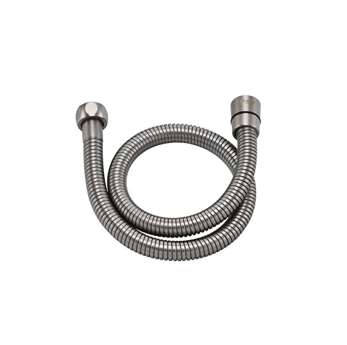 23 Inches Shower Hose Extra Short Brushed Nickel 304 Stainless Steel Handheld Showerhead Hoses,Anti Winding Interface,With Brass Insert And Nut-durable ＆ Flexible Rv Shower Hose Replacement - color: Brushed Nickel, size: 23 Inches