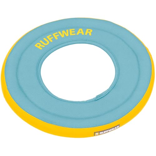 Ruffwear, Hydro Plane Dog Flying Disc, Soft Buoyant Foam Floating Fetch Toy, Lightweight Interactive Water & Snow Toy, Gentle on Teeth, Durable Year-Round Outdoor Play, Biolumin Blue, 9", Medium
