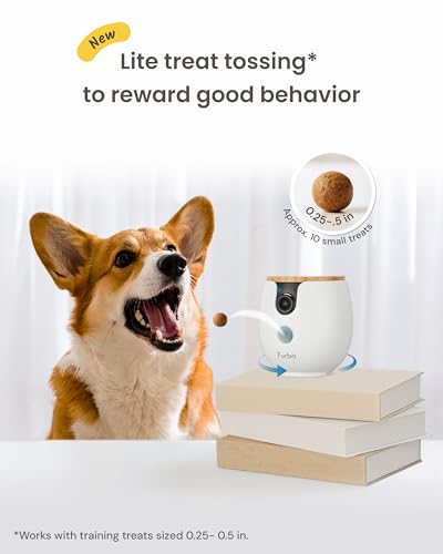 Furbo Mini 360° 2K QHD Pet Camera: Basic See, Talk & Toss Features, No AI Alerts, No Subscription Required, Dog & Cat Rotating Treat Dispenser w/Phone App, Smart Indoor Cam, 2-Way Audio & Night Vision - style: Mini 360° Camera