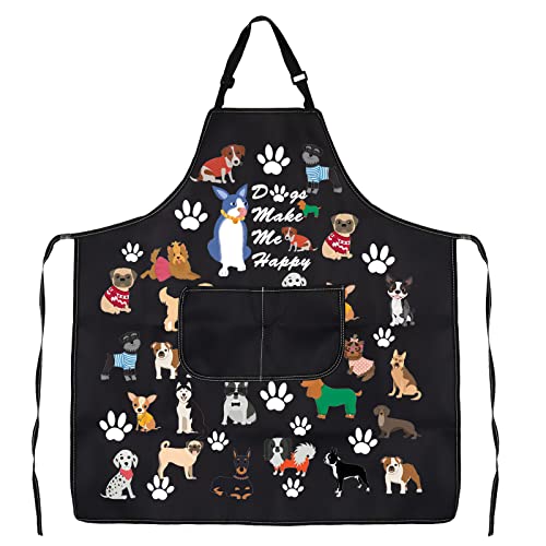 CMNIM Cute Dog Grooming Apron - Waterproof & Perfect for Trainers & Groomers - color: Dog Apron