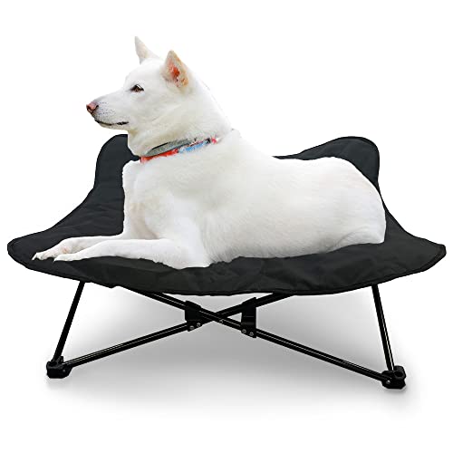 Iris Plaza 1011199014 Outdoor Dog Bed, Doggie Pet Cot, L, Black - color: Black, size: L