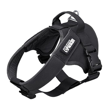 EXCELLENT ELITE SPANKER Tactical Dog Harness Patrol Harness Service Dog Vest Military Dog Vest Working Dog Vest with Handle(Black-L) - color: Black, size: L-(27.5 - 35.5")