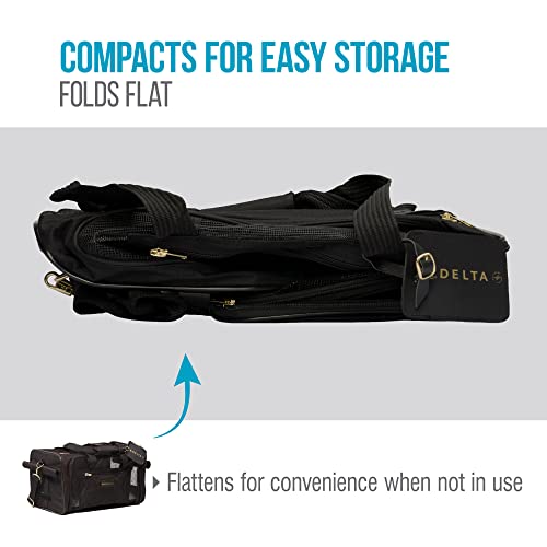 Sherpa Delta Airlines Travel Pet Carrier, Airline Approved & Guaranteed On Board - Black, Medium - size: 18.0"L x 11.0"W x 10.5"H, style: Delta Airlines Pet Carrier