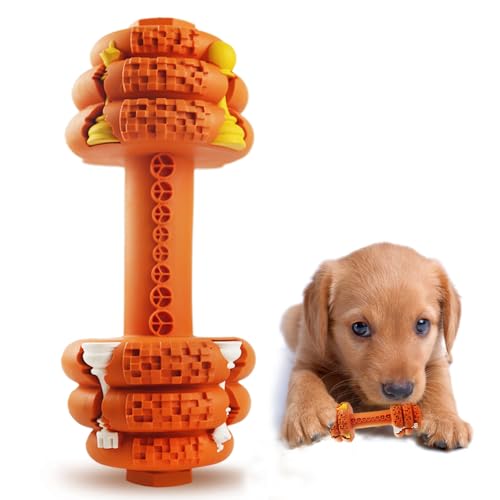 Dog Chew Toys for Aggressive Chewers,Food Grade Non-Toxic Dental Pet Toy,Tough Durable Indestructible Dog Toys for Small Medium Dogs.Orange（8IB-15IB） - color: Large 5.7IN Orange