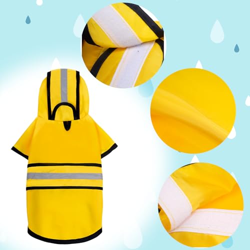 choyaxo Dog Raincoat Dog Rain Jacket with Hooded for Small Medium Dogs - size: Medium