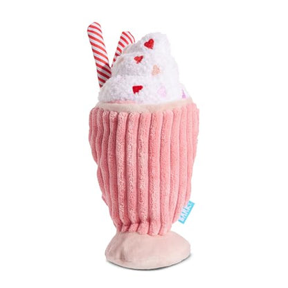 Barkbox Red Whine Milkshake Dog Toy – Squeaky Dog Toys – Plush Dog Toys – Puppy and Pet Toys for X-Small to Small Dogs - color: Milkshake