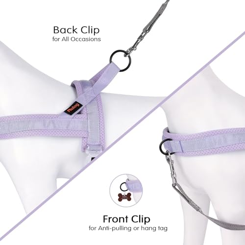 Didog No Pull Dog Harness with Breathable Mesh Padded, Quick Fit & Easy on Dog Vest Harness for Small Medium Large Dogs Training Walking(Purple,S) - color: Purple, size: S:Chest 18-24", Fit 17-30 lbs