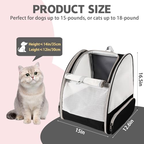 Cat Backpack Carrier,Pet Carrier Airline Approved for Small Dog Cat Puppy Kitten Bunny,Ventilated Mesh Design Animal Backpack for Hiking Camping Travel Bag (Black) - color: Black