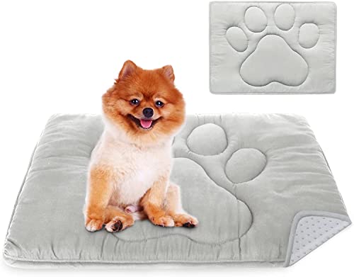Coldwind Dog Crate Pad(18"x 24"), Mats for Sleeping, Breathable Crate Bed Kennel Pad,Dark Colored to Hide Stains, Grey - color: Grey, size: Small (18" x 24")