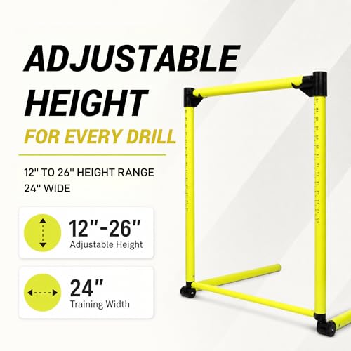 3Pcs Adjustable Height Hurdles Training Equipment, Hurdles Track and Field | Agility Speed Jumping Training Equipment for Soccer Basketball Football Dogs,Outdoor Backyard- Detachable-Green