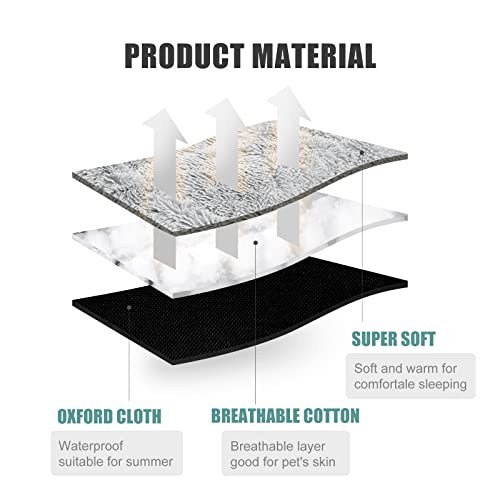 Self Warming Cat Bed, Foldable Self Heated Cat Mat Extra Warm Thermal Heating Pet Pad 24 x 20 inch for Indoor Outdoor Cats, Non-Slip Bottom Washable Non Electric Black - color: Black