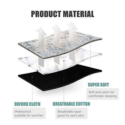 Self Warming Cat Bed, Foldable Self Heated Cat Mat Extra Warm Thermal Heating Pet Pad 24 x 20 inch for Indoor Outdoor Cats, Non-Slip Bottom Washable Non Electric Black - color: Black