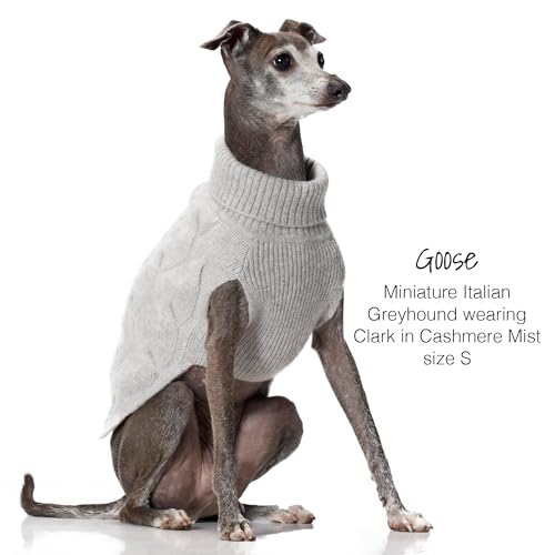 Clark – The Chunky 100% Cashmere Cable Sweater Vest Pet Pullover for Small, Medium and Large Dogs, Cashmere Mist, Large - color: Cashmere Mist, size: Large (40-60 lbs)