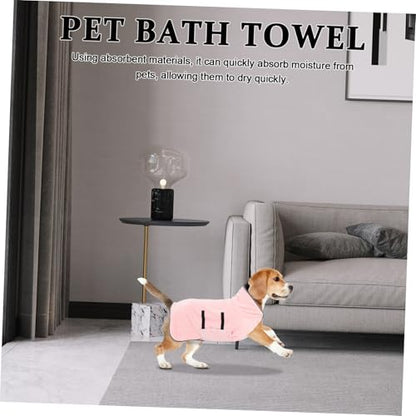 Kisangel Fast Drying Pet Bathrobe Super Absorbent Dog Towel Robe for Quick Drying After Bath Shower Comfortable Microfiber Puppy Towel for Pet Care Machine Washable