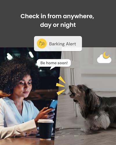 Furbo 360° Dog Camera: Basic See, Talk & Toss Features, No AI Alerts, No Subscription Required, Pet Security Cam w/Barking Alerts, Rotating View, Treat Toss, 2-Way Audio, Smart Home Puppy Monitoring - style: Dog 360° Camera