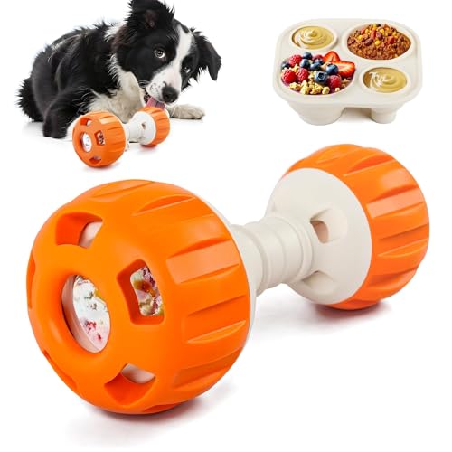 ALL FOR PAWS Dog Frozen Treat Toy, Dog Puzzle Food Ball Toy for Small Medium Large Dogs, Reusable Treat Dispensing Dog Toys to to Keep Them Busy and Reduces Anxiety, Dog Licking Toy, Easy to Clean