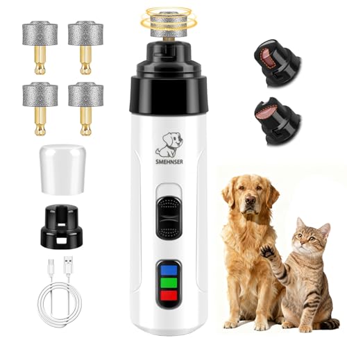 Pet Paw Trimmer and Nail Grinder for Dogs & Cats, 5-in-1 Rechargeable Detail Grooming Tool for Paw Pads, Face, Ears and Nail Smoothing, Low-Noise 3-Speed Design