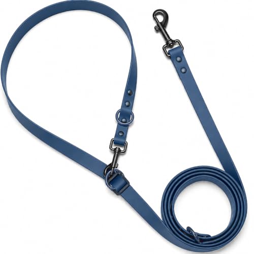 Hands-Free Waterproof Dog Leash, Adjustable Waist & Crossbody Dog Leash for Running, Walking & Hiking (Blue, 8 FT) - color: Blue, size: 8 FT