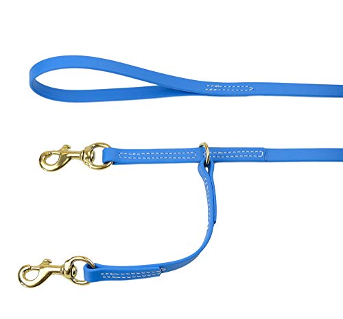 5/8 Inch x 6 Feet RedLine K-9 All Weather Prong Collar Leash - Light Blue - color: Light Blue