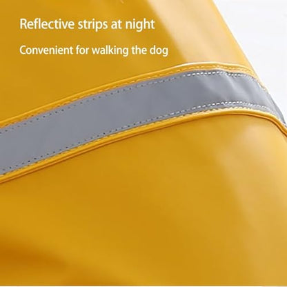 Dog Raincoat for Dogs Windbreaker Dog Rain Jacket Hooded Durable Waterproof Windproof Rain Coat for Dogs Doggy Raincoat(SM,Orange)