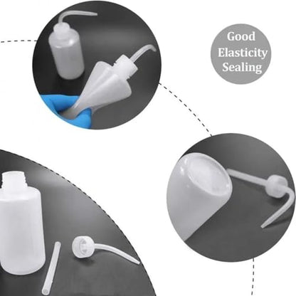 Yuelong Tattoo Wash Bottle with Bags Kit, 2Pcs 250ml Squeeze Washing Tools and 250pcs Tattoo Bottles Covers Water Squirt Bottle with Scale Labels for Medical Label Tattooing Supplies - size: 8.5 Ounces