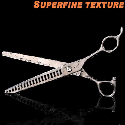 High-end Professional Dog Grooming Thinning Scissors Teeth Cutting Blending Shears Pet Texturizing Shears 7.5 Inch Extremely Very Sharp Stainless Steel Alloy For Cat Other Animals Groomer - style: 7.5inch Big Teeth Thinning