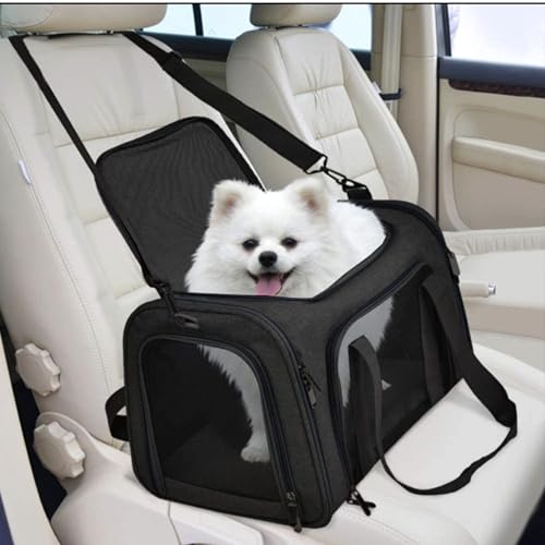 Movelo, Pet Carrier with Two Entrances – Top & Side Opening Soft-Sided Travel Carrier for Cats & Small Dogs up to 25 lbs – Airline Approved, Mesh Ventilation, Removable Pad & Shoulder Strap