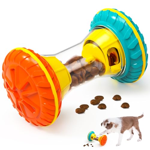 BoYoYo Interactive Dog Toys, Dog Puzzle Toys for Smart, Dog Enrichment Toy to Keep Them Busy, Treat Dispensing Toy Slow Puzzles Feeder, Yellow - color: Yellow
