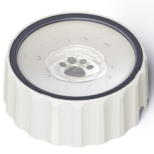 Dog Water Bowl No Spill 70oz/2L Large Capacity Dispenser Non Slip No Splash Bowl Pet Slow Feeder No Drip Dog Water Bowl on Vehicle Slow Water Bowl for Dogs and Cats - color: White