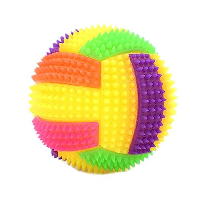 Teething Ball Spiky Dog Glowing Pet Chew Ball Flashing Squeak Molar Ball Interactive Pet Dogs Chasing 2.36 Inch