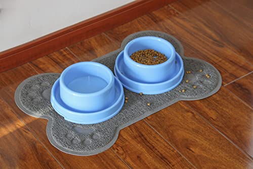 Petlike Pet Feeding Mat for Large Dogs and Cats, Non-Slip and Waterproof Large Dog Bowl Mat for Food and Water, Easy to Clean(Exclude Bowl…